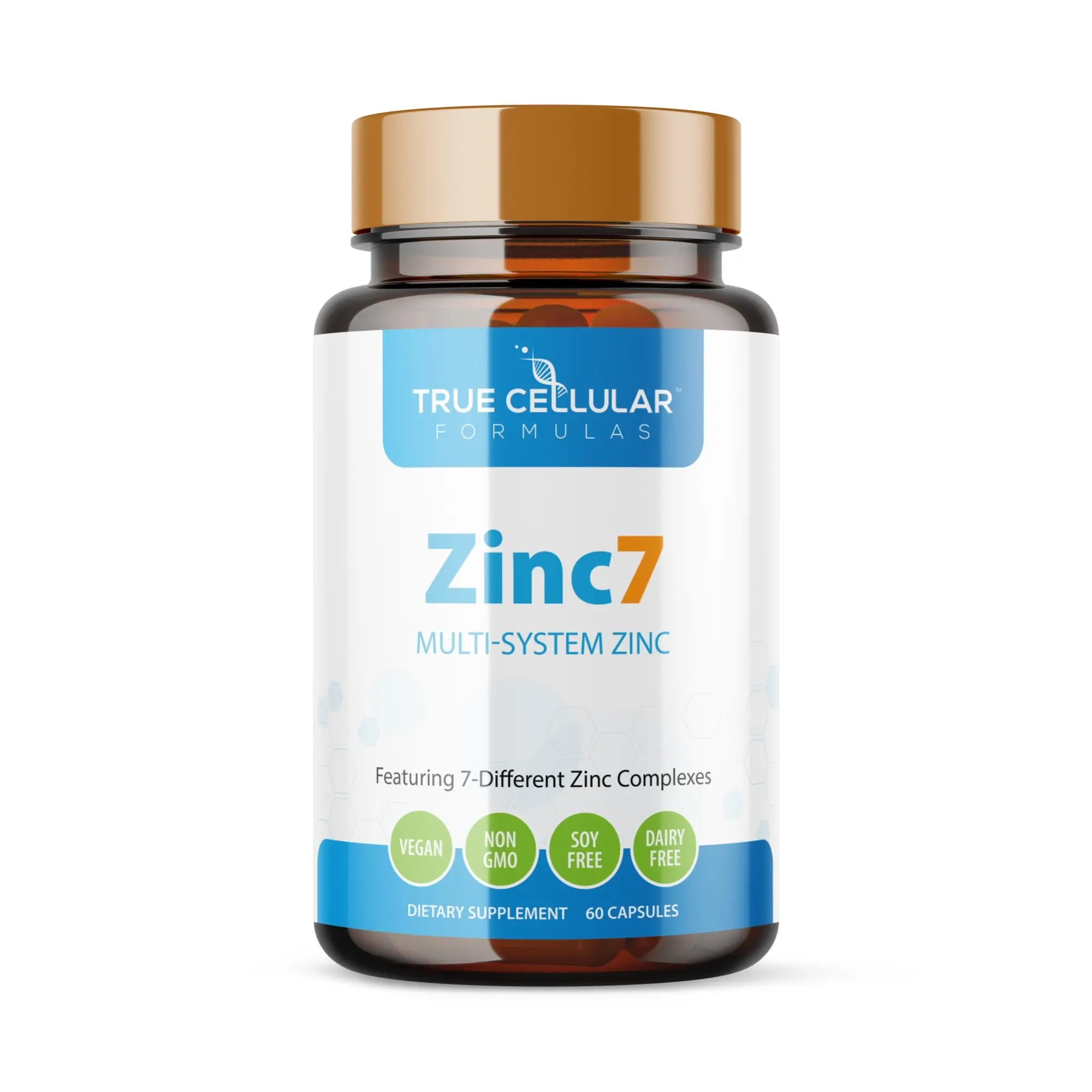 TRUE CELLULAR FORMULAS Zinc7 Daily Immune Support Fitness Antioxidant