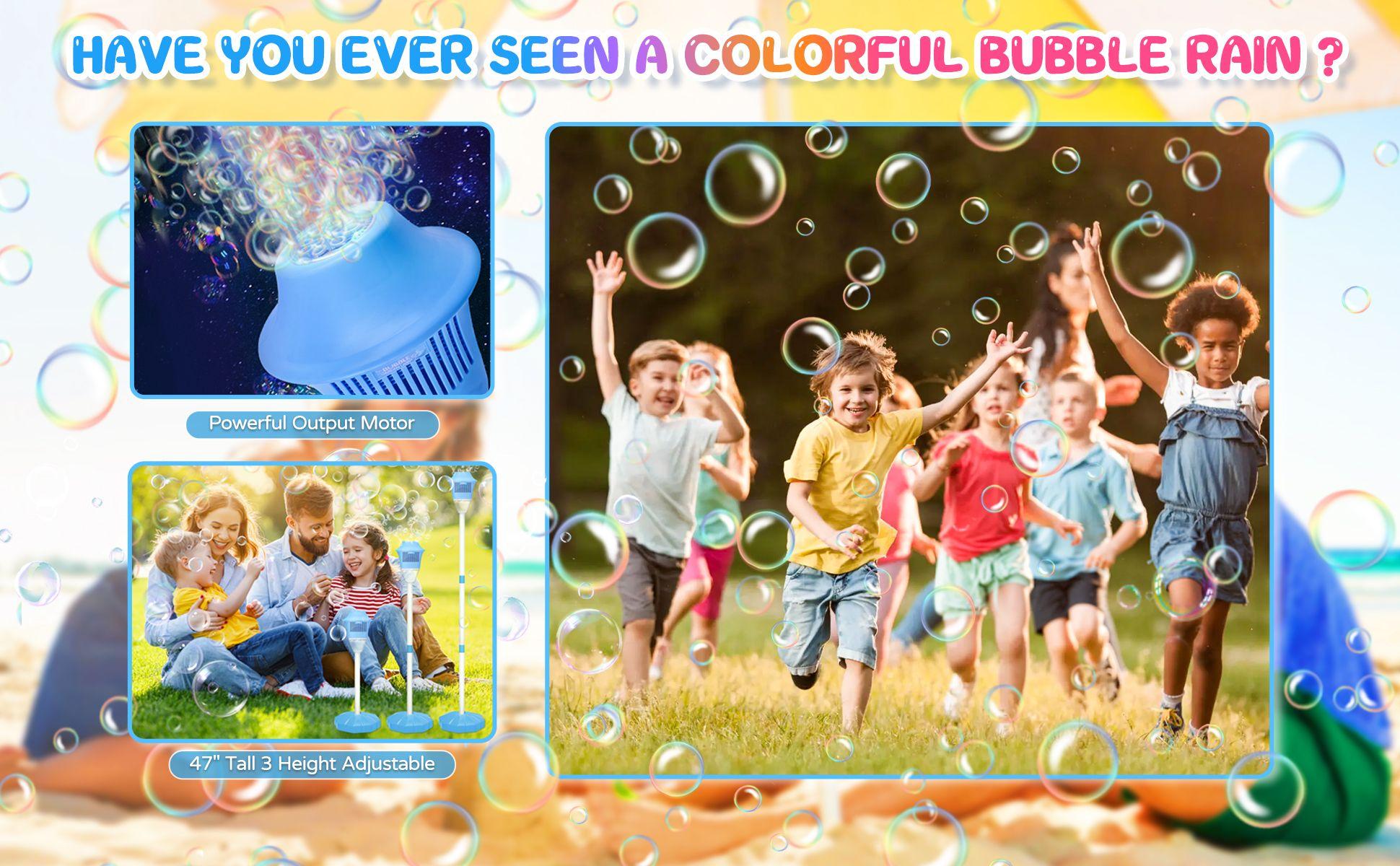 Automatic Handheld Bubble Machine for Kids, Bubble Maker Spring Summer Toys with Lights, Outdoor Rechargeable Blower Best Easter Gift for Children Automatic Handheld Bubble Machine for Kids, Bubble Maker Spring Summer Toys with Lights, Outdoor Rechargeable Blower Best Easter Gift for Children