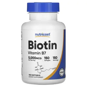 Nutricost Biotin, 5,000 mcg, 150 Softgels