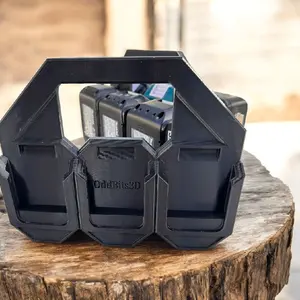 6-Slot Battery Carrier for Makita 18V LXT – Portable Battery Caddy with Handle