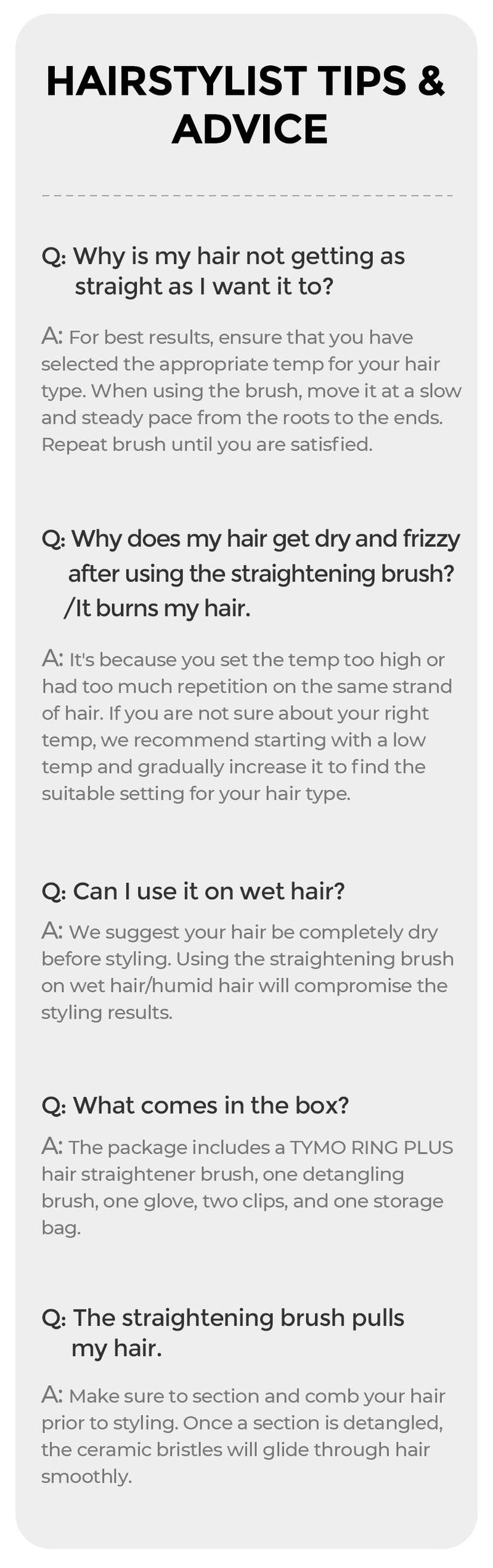 TYMO Ring Plus Ionic Hair Straightener Brush - Straightening Comb with Negative Ions, 9 Temp Settings & LED Display, Professional Styling Tools, Comfort, Salon, Black Red