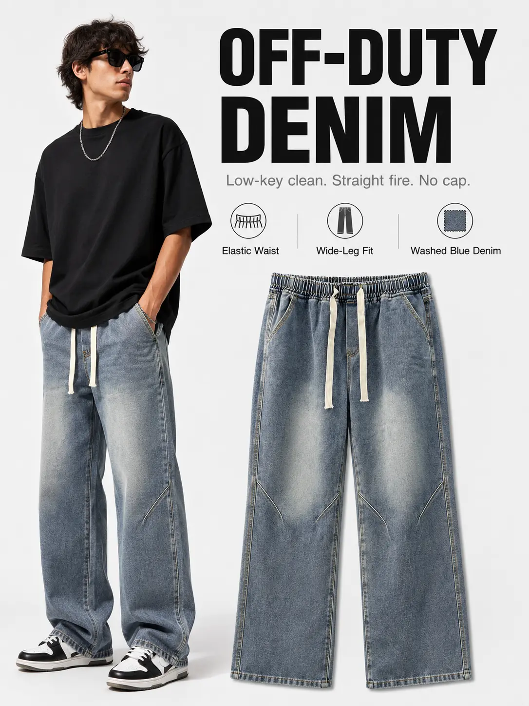 mens baggy jeans,wide leg jeans,vintage wash jeans,y2k jeans,streetwear denim,low rise loose jeans