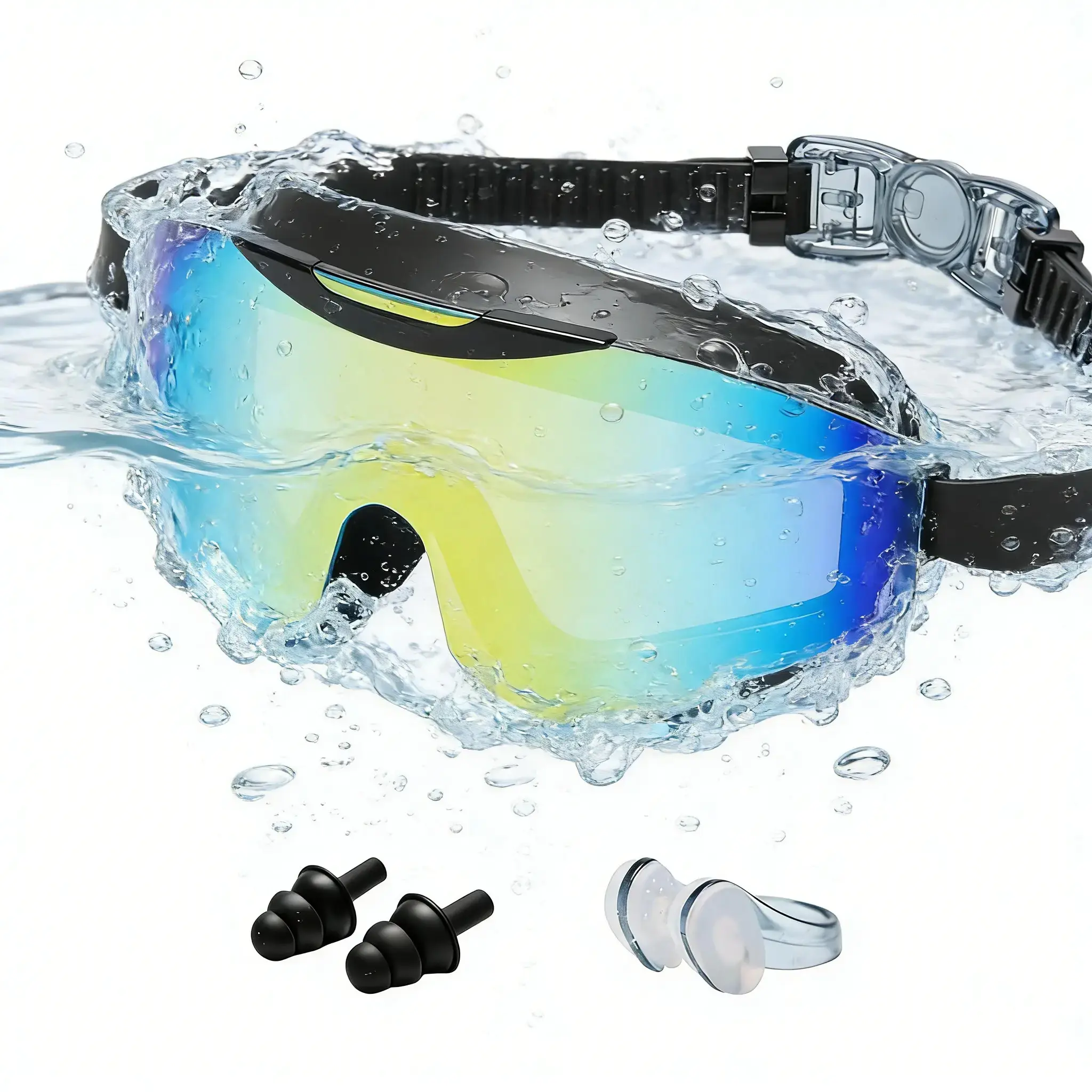 Pouch + Gold Swim Goggles