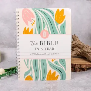 The Bible in a Year 52-Week Study Daily Prayer and Notes Set, Spiritual Journey Gift for Men and Women, Faith-Inspiring Bible Journal, Workbook Journal