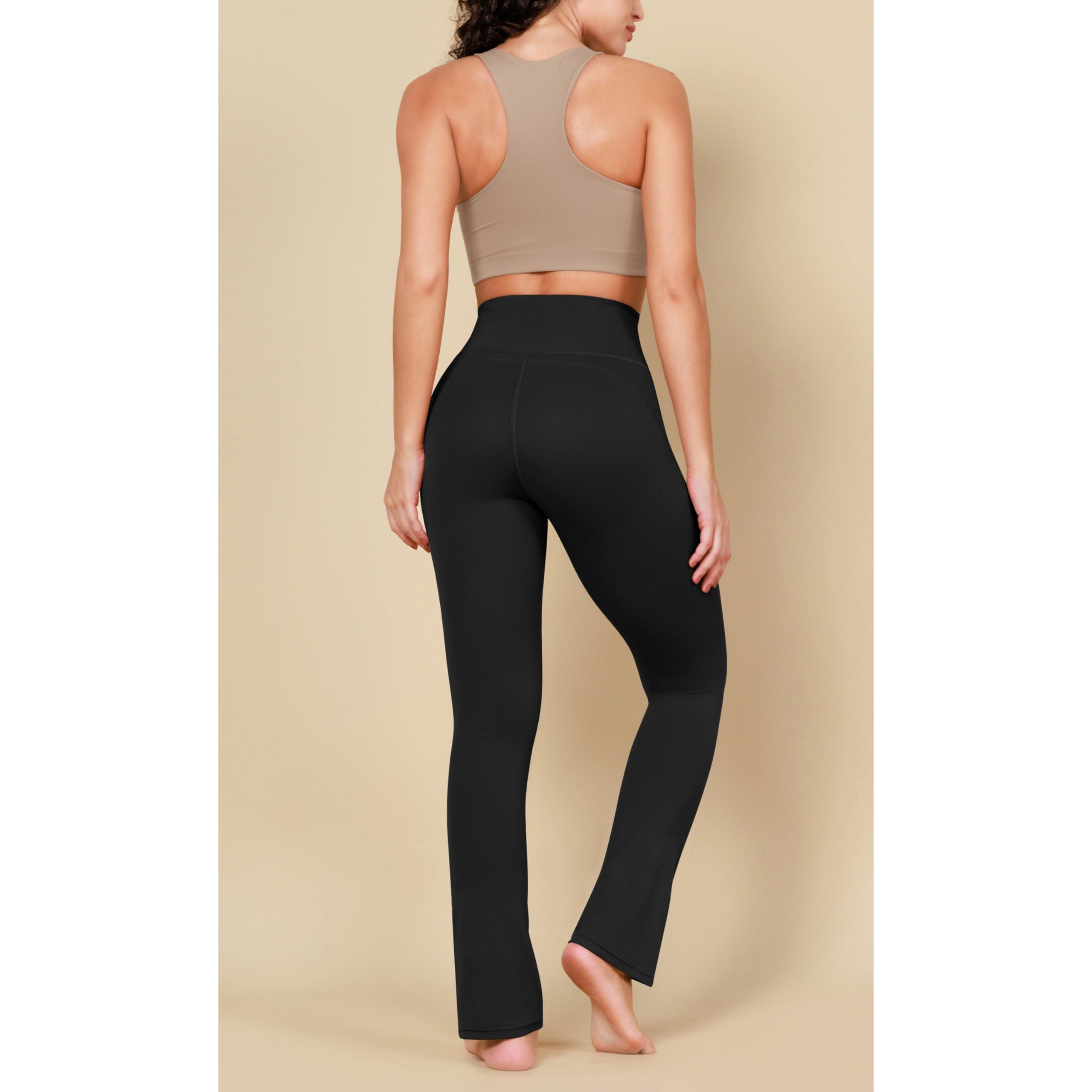 ODODOS Cloud Feeling Straight Leg Pants with Back Pocket for Women, High Waist Casual Lounge Yoga Pants- 28" / 30" Inseam