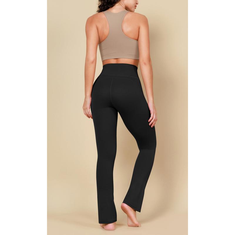 ODODOS Cloud Feeling Straight Leg Pants with Back Pocket for Women, High Waist Casual Lounge Yoga Pants- 28" / 30" Inseam