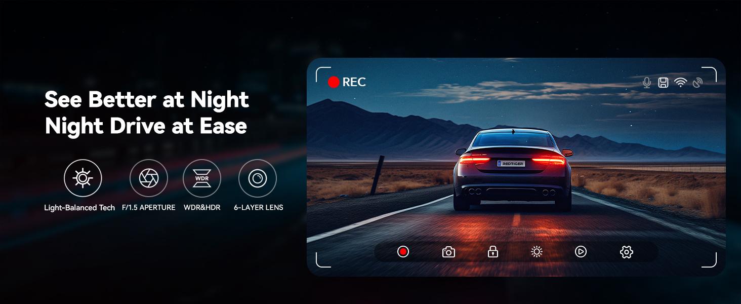 REDTIGER Dash Cam Front Rear, 4K/2.5K Full HD Dash Camera for Cars, Included 32GB Card, Built-in Wi-Fi GPS, 3.16” IPS Screen, Night Vision, 170°Wide Angle, WDR, 24H Parking Mode(F7NP) Holiday Haul
