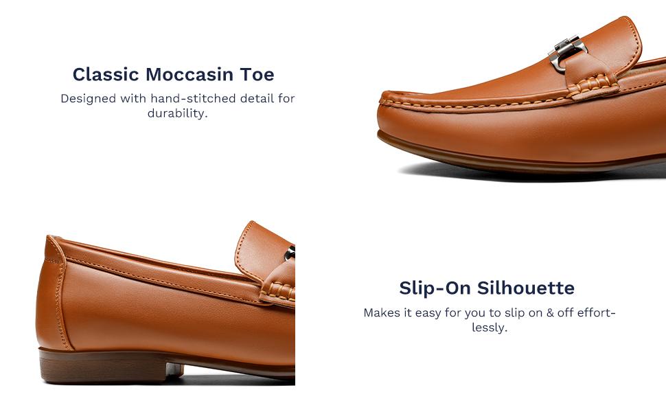 Bruno Marc Men's Classic Casual Horsebit Loafers