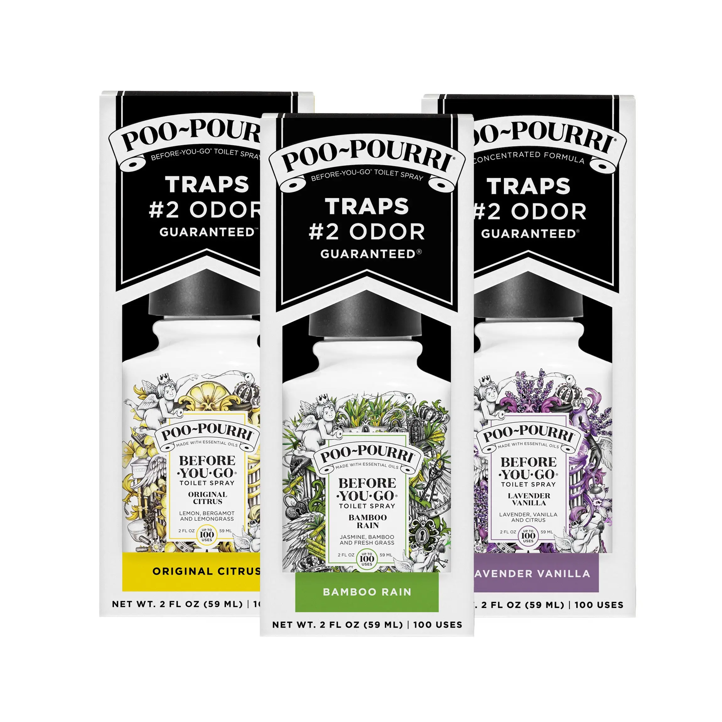 Poo~Pourri Toilet Spray 2oz - 3 Pack Bundle