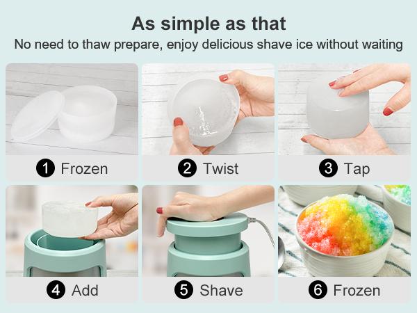 Crownful Ice Shaver Machine for Smoothies & Frozen Drinks – with 2 Ice Cups, Easy to DIY, Perfect Ice Crushing Kitchen Appliance for Home Use