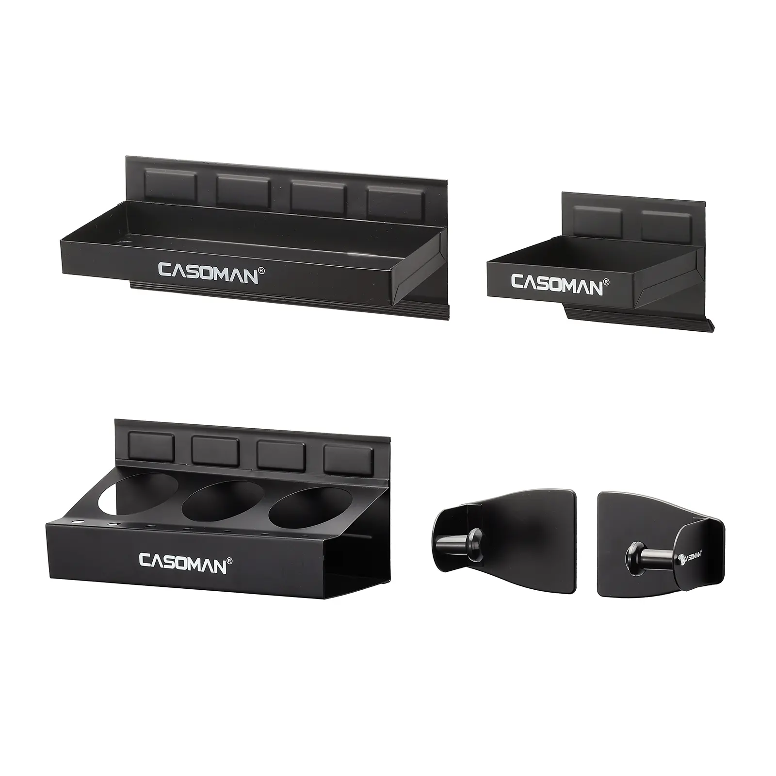 Magnetic Toolbox Shelf, Tray and Holder, 4-Piece Magnetic Toolbox Tray Set Tool Box Cabinet Side Shelf Storage, Workshop Handle Metal Fathersdaygift