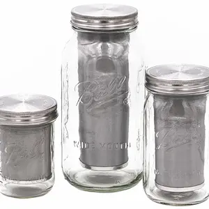 Cold Brew Coffee & Tea Maker Stainless Steel Filter With Lid for Mason Jars