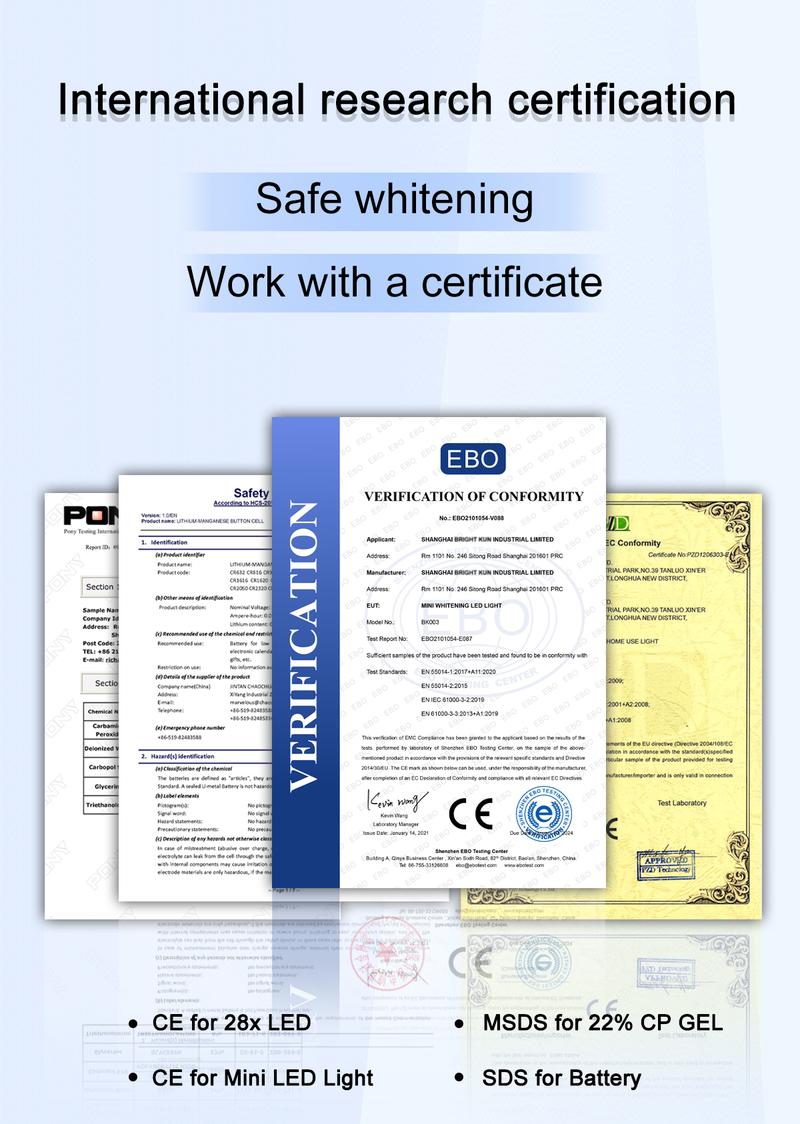 MySmile Pro Teeth Whitening Kit with LED Light (28x Bulbs) - 3 Gel Syringes & Tray | Non-Sensitive 10-Min Fast Whitening