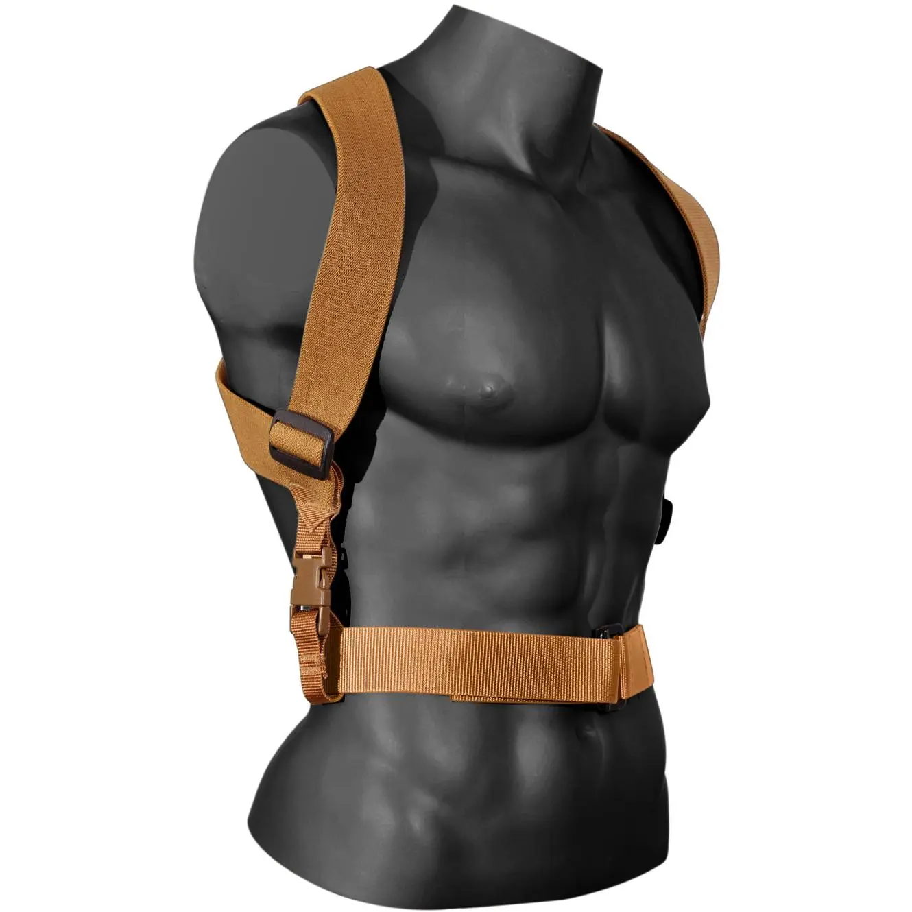 Military Combat Suspenders - Coyote Brown Work Safety Equipment with One Size, Fast Buckle Off, Quick Remove, Gear Support Functionality, Supports Gear