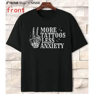 Funny Gothic Skeleton Tee – Comfortable Cotton Shirt for Women