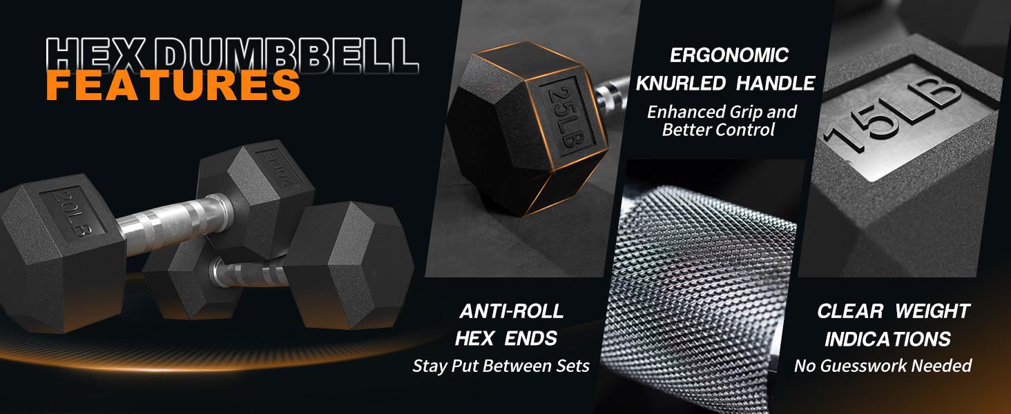 MIKOLO Dumbbell Set with Rack, Rubber Hex Dumbbells with Chrome Handles, Multiple Weight Options 450/550LB for Home Gym Strength Training MIKOLO Dumbbell Set with Rack, Rubber Hex Dumbbells with Chrome Handles, Multiple Weight Options 450/550LB for Home Gym Strength Training