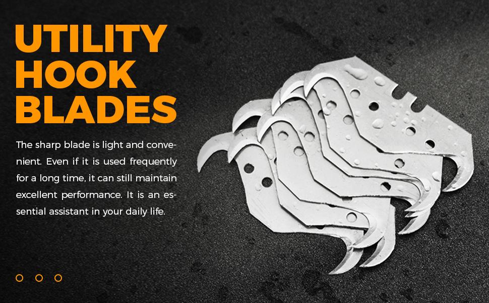 30PCS Utility Hook Blades, SK5 Carbon Steel Super Big Hook Trimming Blades, Safety Horn Knife Blade for Wallpaper, Cutting Carpets, Roofing, Industry Materials box cutter 30PCS Utility Hook Blades, SK5 Carbon Steel Super Big Hook Trimming Blades, Safety Horn Knife Blade for Wallpaper, Cutting Carpets, Roofing, Industry Materials box cutter