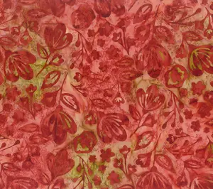 Fabric Northcott Red Multi Main Flower Blossom Banyan Batiks by the Quarter Yard 83490-24