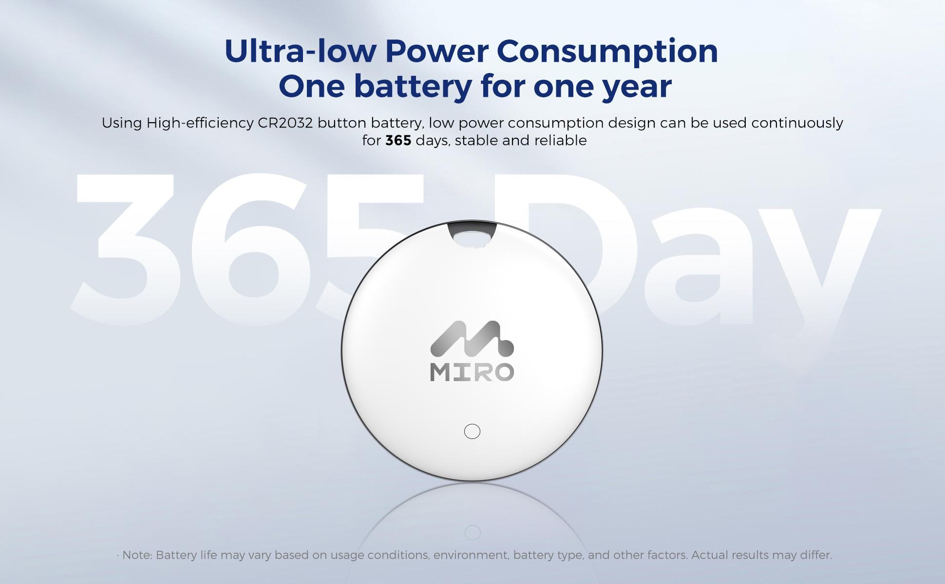 【T1R】Miro Smart Bluetooth Tracker–Compatible with Apple Find My (iOS Only), Backpack, Wallet, Suitcase, IP6 Waterproof – Travel, Daily Use, Outdoor Adventures, Stress-Free Tracking, Perfect Gift for Travelers, Parents & Home Essentials