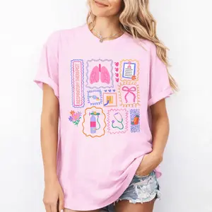 Comfort Colors Respiratory Therapist Shirt, Cute RT Shirt, Coquette Lung Medical Graphic Tee, Gift for Respiratory Therapists