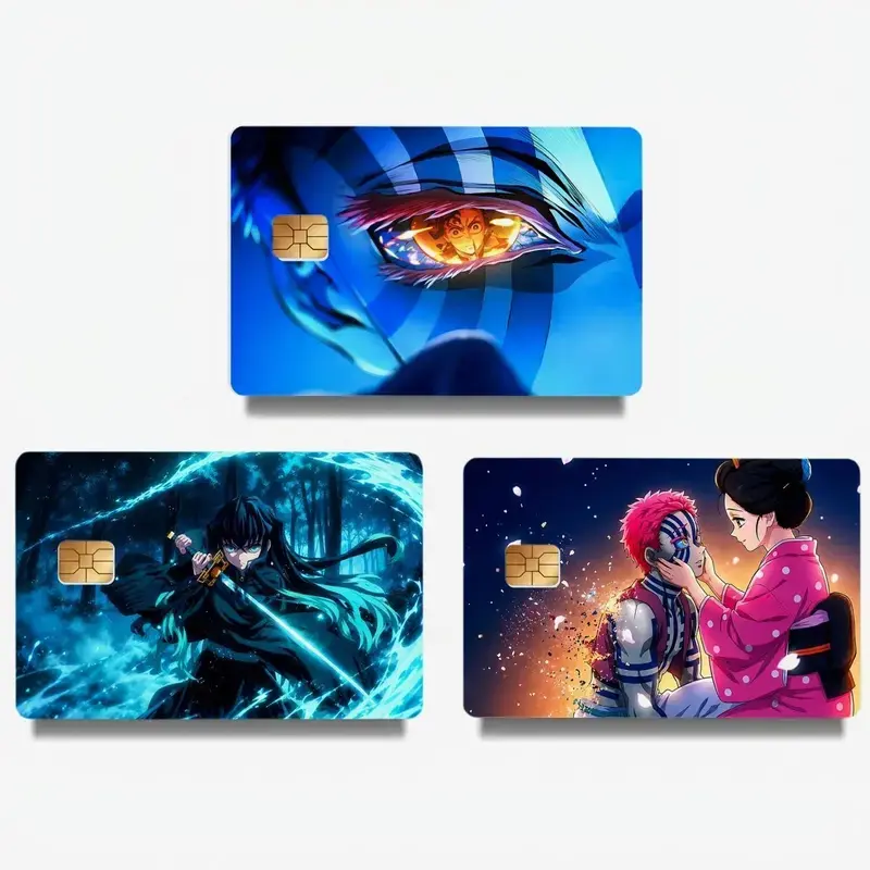 Demon Slayer Card Skin, Akaza Koyuki Nezuko Credit Card Decal Sticker Skin, Premium Matte Vinyl Stickers, Gift for Anime Fans