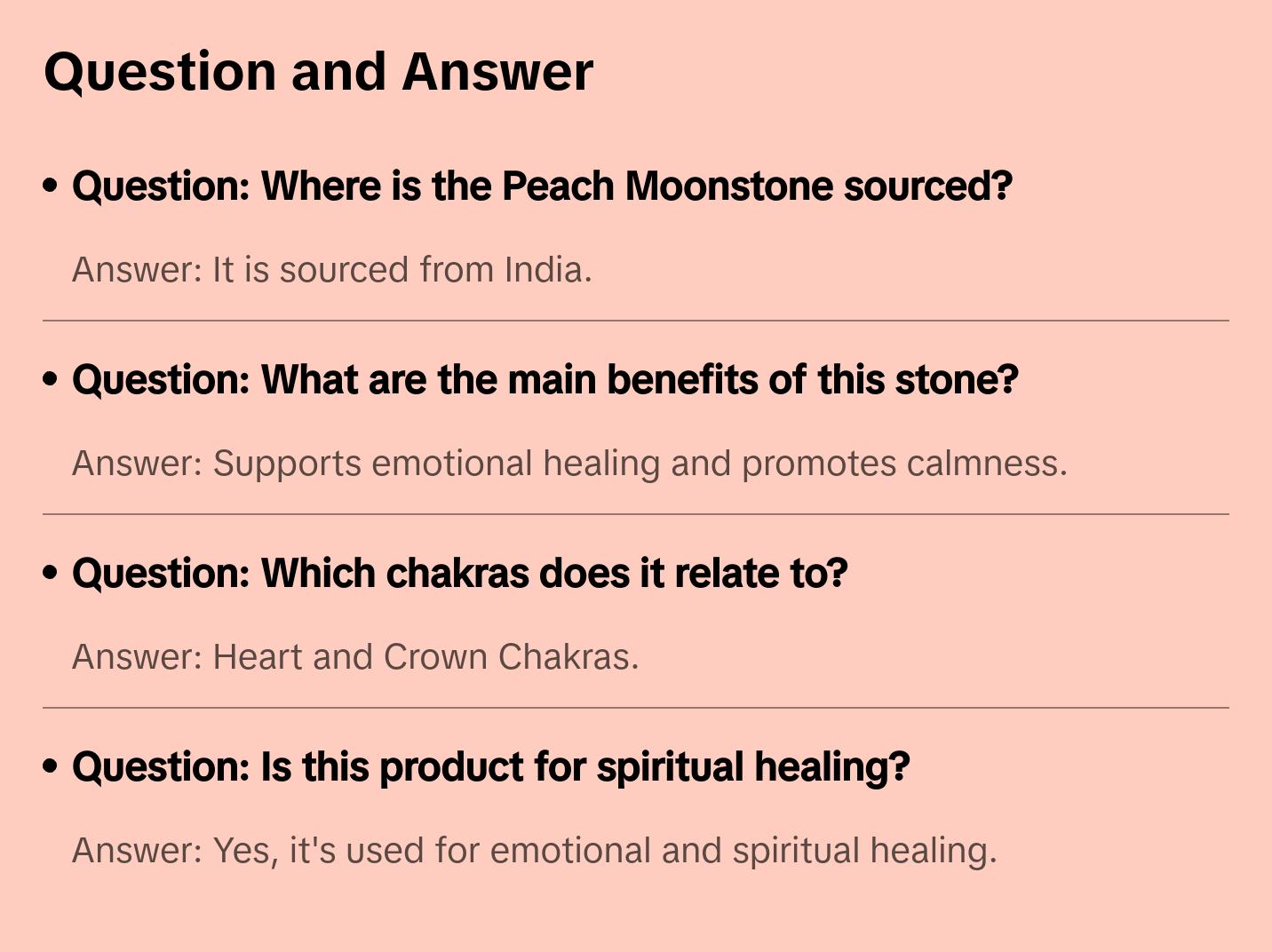 Peach Moonstone Tumbled Stone - Polished Peach Moonstone Crystal