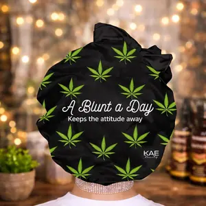A Blunt a Day Keeps the Attitude Away - 100% Pure Mulberry Silk Hair Bonnet for Unisex Nighttime Care & Style with Tie - Sleeping Cap