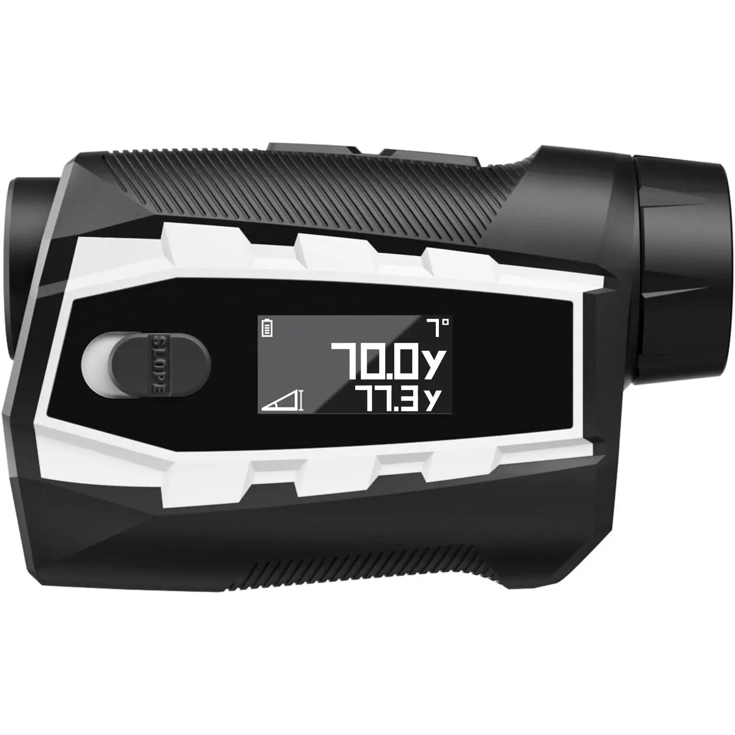 Golf Rangefinder with Slope - 1000 Yards Laser Range Finder with External Side Display, 6X Magnification 0.1s Flag Pole Locking Vibration Magnetic USB C Rechargeable Golf Putter Golf Clubs, Slope Measurement