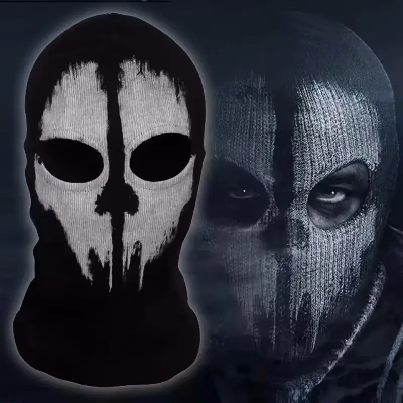 Motorcycle Balaclava Face Mask, Outdoor Sports Mask, Full Face Skull Mask, Men's Hat, Ski Cap, Anti-UV, Windproof, Head Neck Warmer, Bicycle Helmet Liner, Face Cover Balaclava