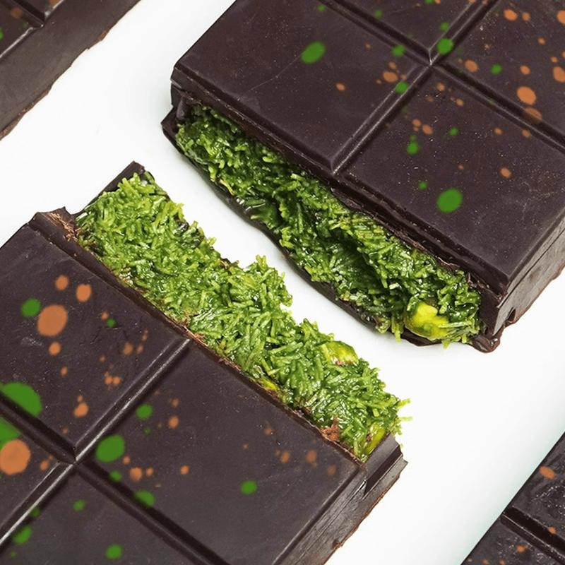 SnackTalk Dubai Chocolate Bar - Classic Pistachio Flavor, 37g - TikTok Viral Sensation, Rich Dark Chocolate Treat, Must-Try Snack