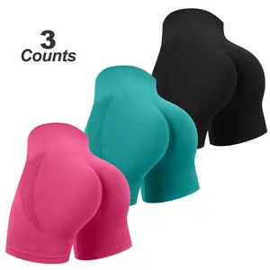 High Waisted Gym Shorts for Women, Scrunch Butt & Butt-Lifting Seamless Athletic Biker Shorts, Tummy Control, Squat Proof Sports Shorts for Yoga, Running & Workout