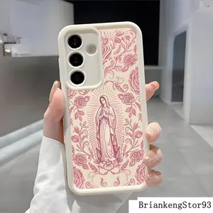 Virgin Mary Pattern Phone Case , Enhanced Camera Protection, Shockproof Skin-Friendly Touch Soft Cover for Samsung Galaxy S21 S22 S23 S24 S25 Ultra Plus FE A13 A14 A15 A16 A17 A33 A34 A35 A36 A52 A53 A54 Note20Ultra.8.R93
