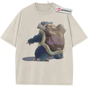 Anime Vintage Blastoise Monster PKM Cartoon T-Shirt Unisex S-5XL, Graphic tee