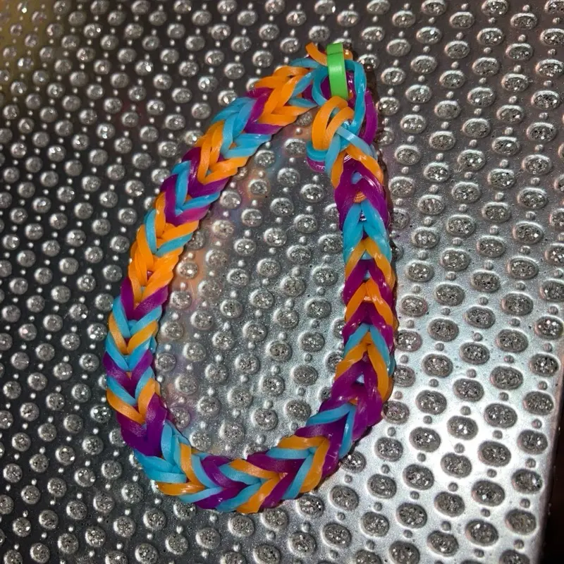 Rainbow Loom Bracelet - Purple Blue Orange Bracelet Jewelry Making for Kids and Adults Perfect for Creating Fun DIY Projects