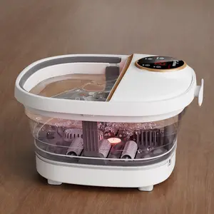 Perfect Gift for Wife Foot Spa Massager, Foldable Foot Spa Bathtub with Bottom Massage, Automatic Timer, Temperature Control and Hydrotherapy Soaking Function.It is the easiest and most convenient way to enjoy relaxation in your daily life.