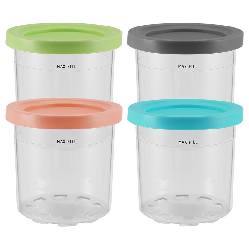 Ice Cream Pints Cup, Ice Cream Containers with Lids for Ninja Creami Pints NC301 NC300 NC299AMZ Series Ice Cream Maker