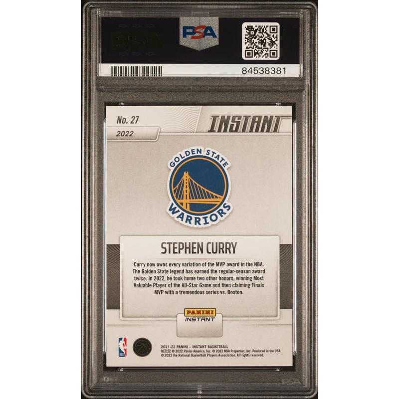 2021 Panini Instant NBA Champ Box Set #27 Stephen Curry signed PSA 10 Auto 10
