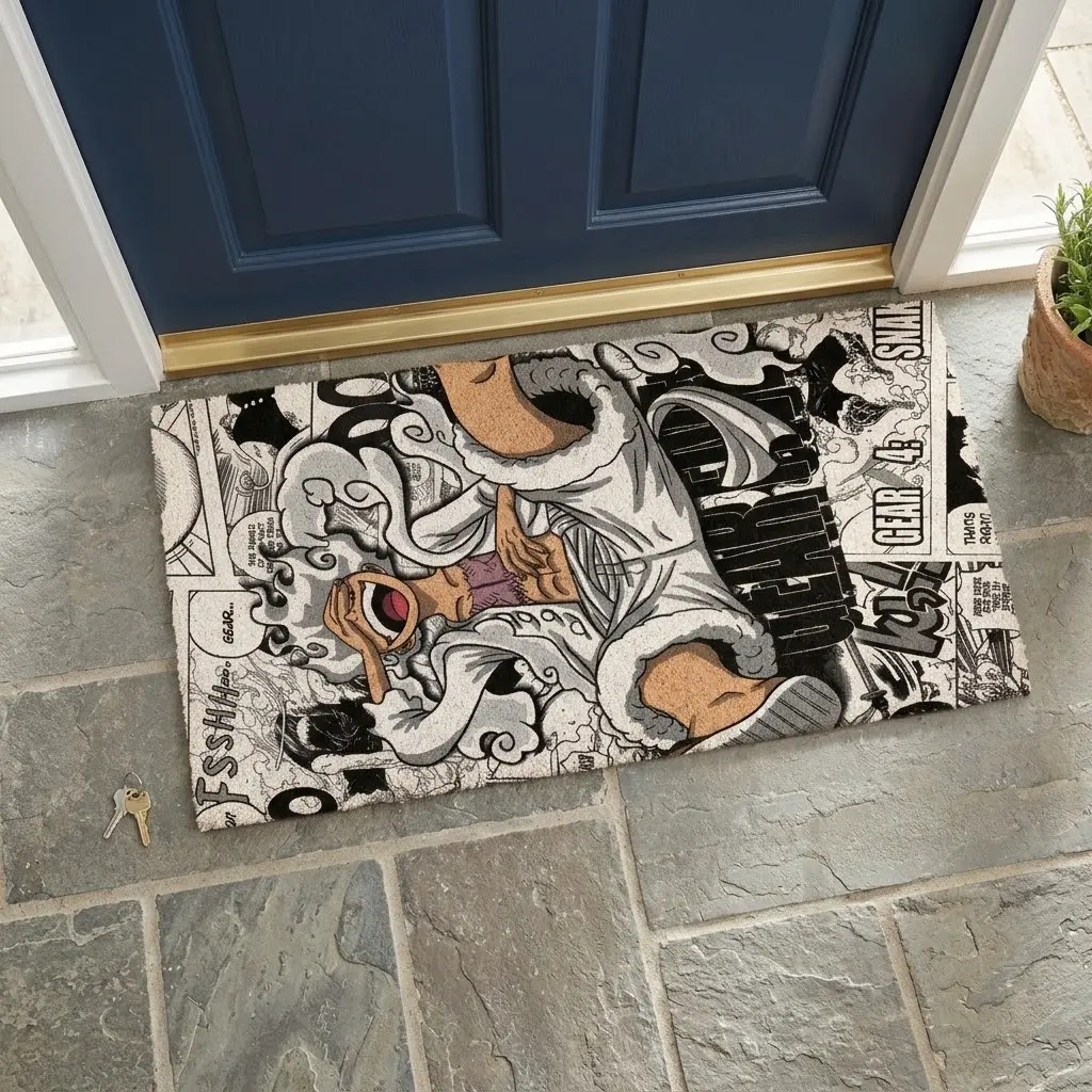 Gear 5 Joy Boy Anime Doormat - Epic Manga Panel Decor