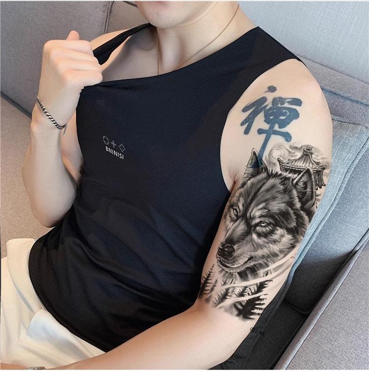 76 Sheets Large Black Temporary Tattoo Stickers - Tribal Wolves, Tigers, Lions, Snakes, Skulls, 12 Fake Tattoo Stickers for Men & Women Arm Designs 76 Sheets Large Black Temporary Tattoo Stickers - Tribal Wolves, Tigers, Lions, Snakes, Skulls, 12 Fake Tattoo Stickers for Men & Women Arm Designs