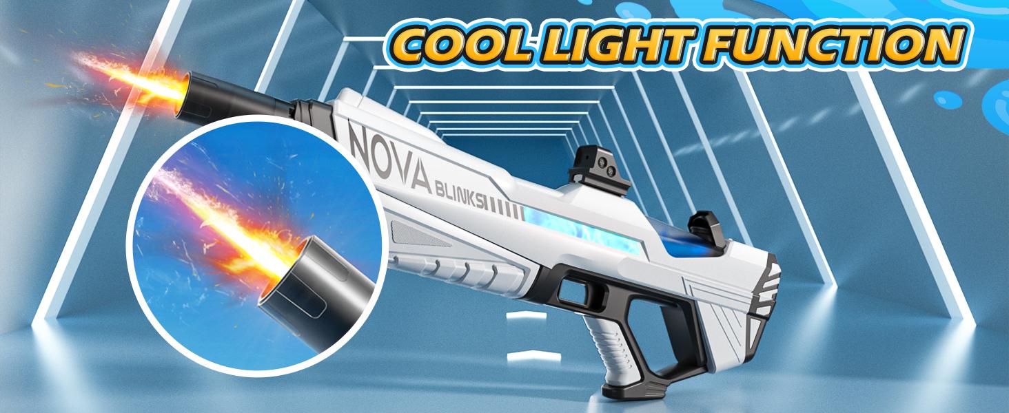 Skirfy Electric Water Toys, Automatic Water Suction with 19-32Ft Shooting Range, Battery Powered Waterproof Water Toy, Pool Beach Outdoor Party Toys