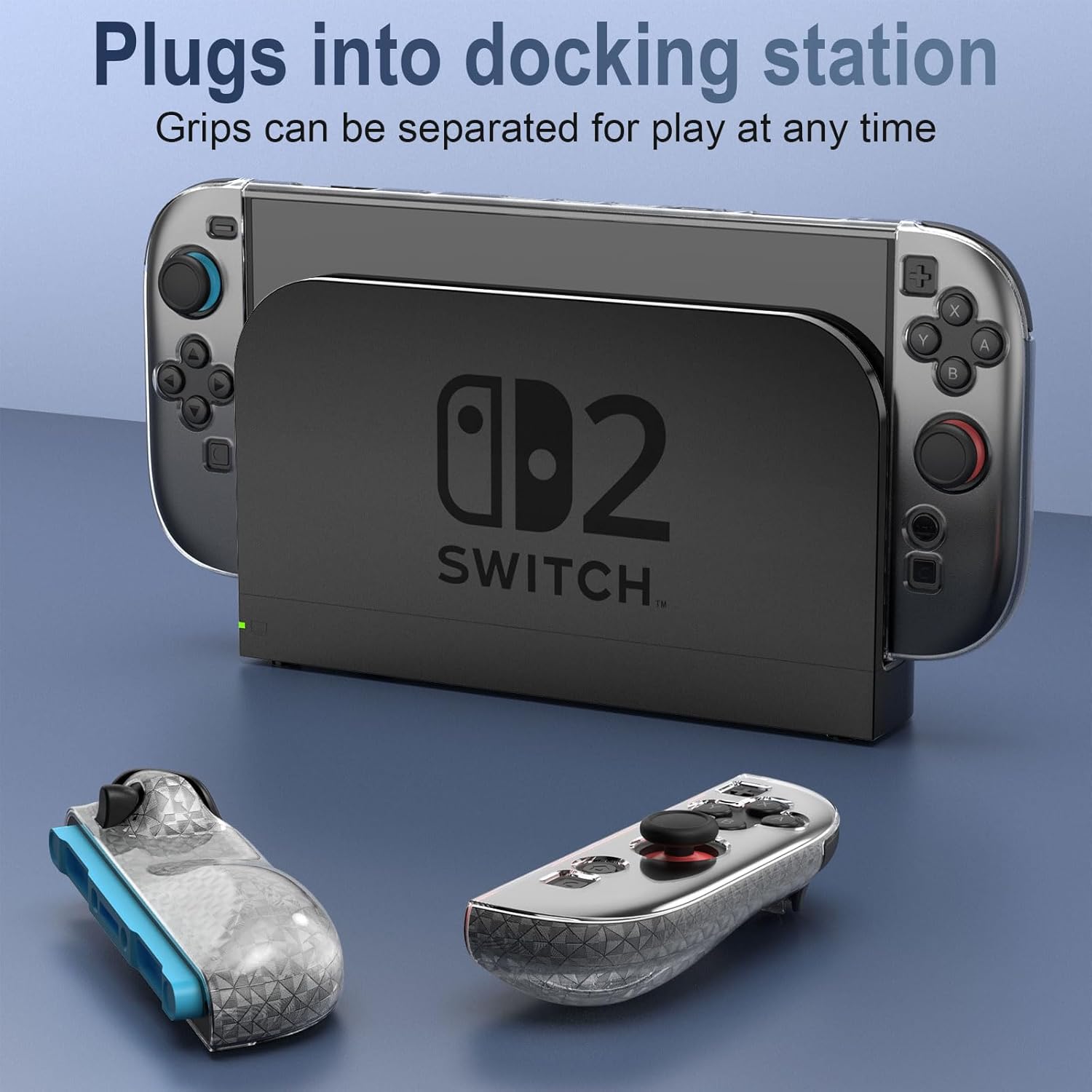 HEYSTOP Switch 2 Case Set - Protective Carrying Case with PC Cover & TPU Grip, Large Capacity for Accessories, HD Tempered Glass, Joystick Covers, Adjustable Console Protector HEYSTOP Switch 2 Case Set - Protective Carrying Case with PC Cover & TPU Grip, Large Capacity for Accessories, HD Tempered Glass, Joystick Covers, Adjustable Console Protector