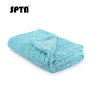 SPTA Microfiber Drying Towel, 1100GSM Aqua Blue Premium double-twist Loop 70/30 Blend For Cars,Trucks,SUVs,Safe for Deatling Scratch Free