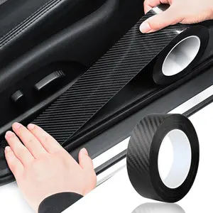 Car Door Edge Trim,Universal Door Sill Protector,Carbon Fiber Front/Rear Bumper Guard,Automotive Scratch Cover Strip Sticker,Car Exterior Accessories for Most Cars