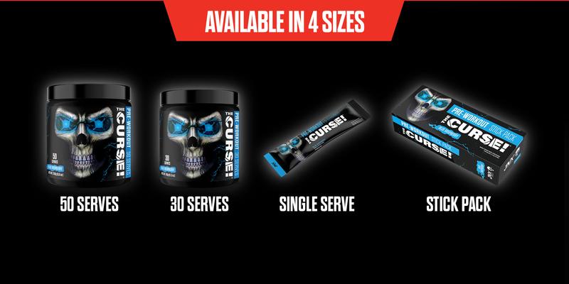 JNX SPORTS The Curse! Pre Workout Powder | 50 Servings | 155mg Caffeine, Beta-Alanine, L-Citrulline & Creatine | Pre-Workout for Men & Women