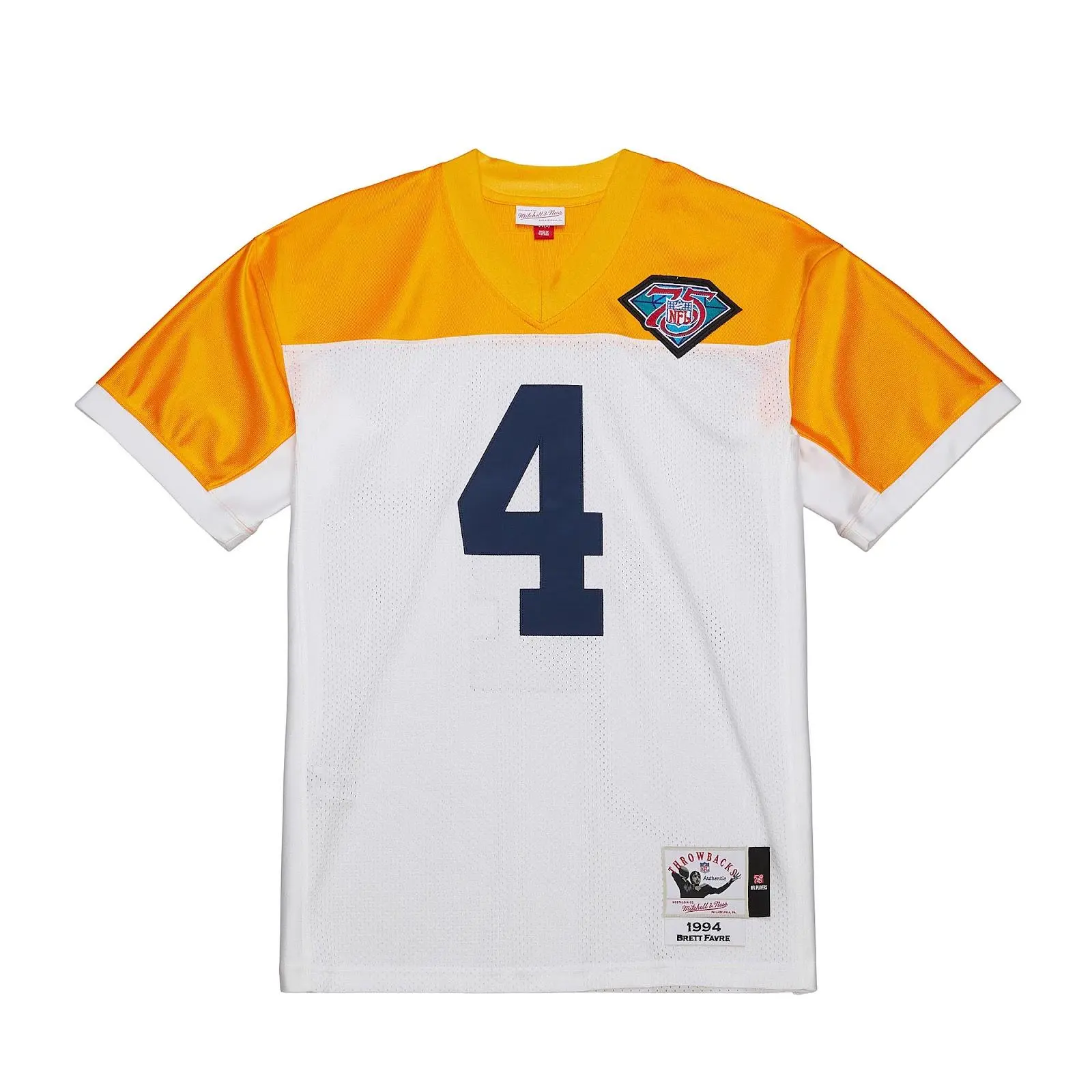 Mitchell & Ness Green Bay Packers Brett Favre 1994 White Authentic American Football Fanwear Jersey