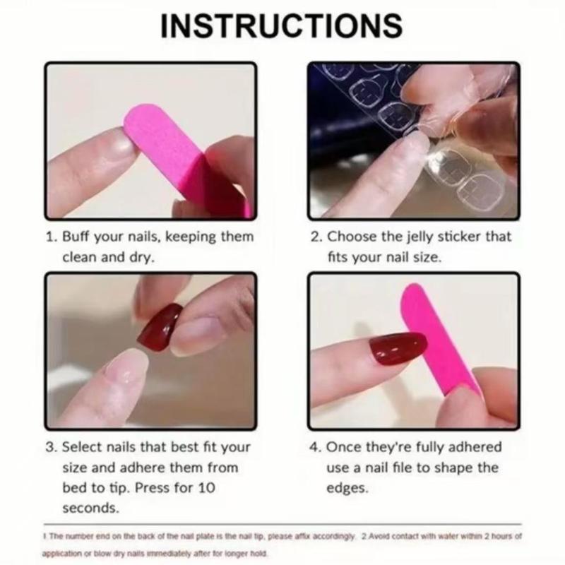 .DP.7362.French-style Hand-painted Wearable Nails