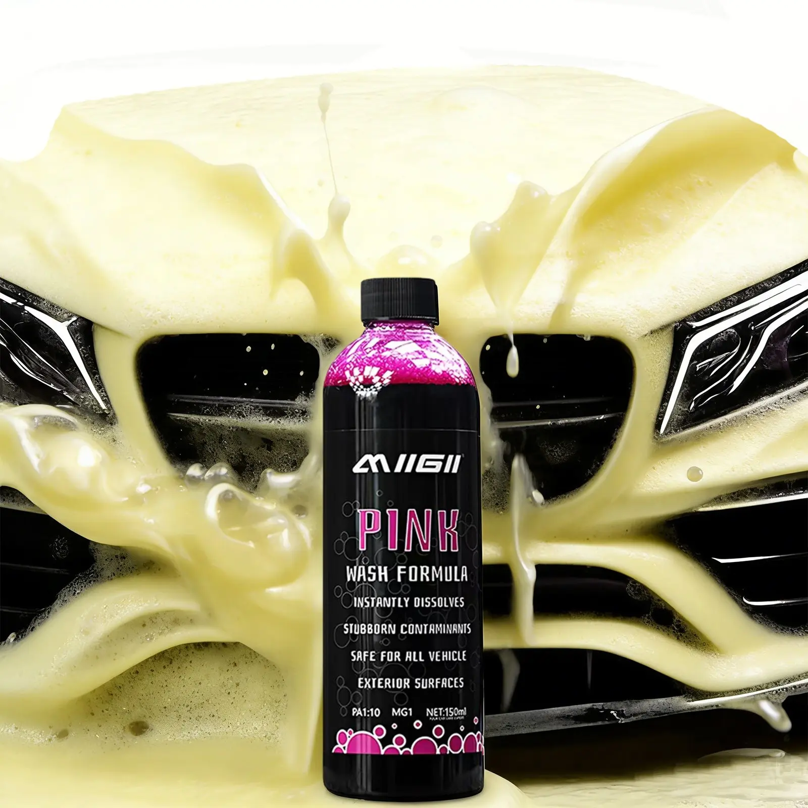 Car Wash Shampoo,High Foam Car Wash Soap,pH Balanced High Foam Car Wash Soap，Paint Safe，Travel Size Car Wash Soap ， 150ml/300ml /500ml/1000ml Four Sizes Available, Ideal for Car Cleaning, Car Wash Cleaner