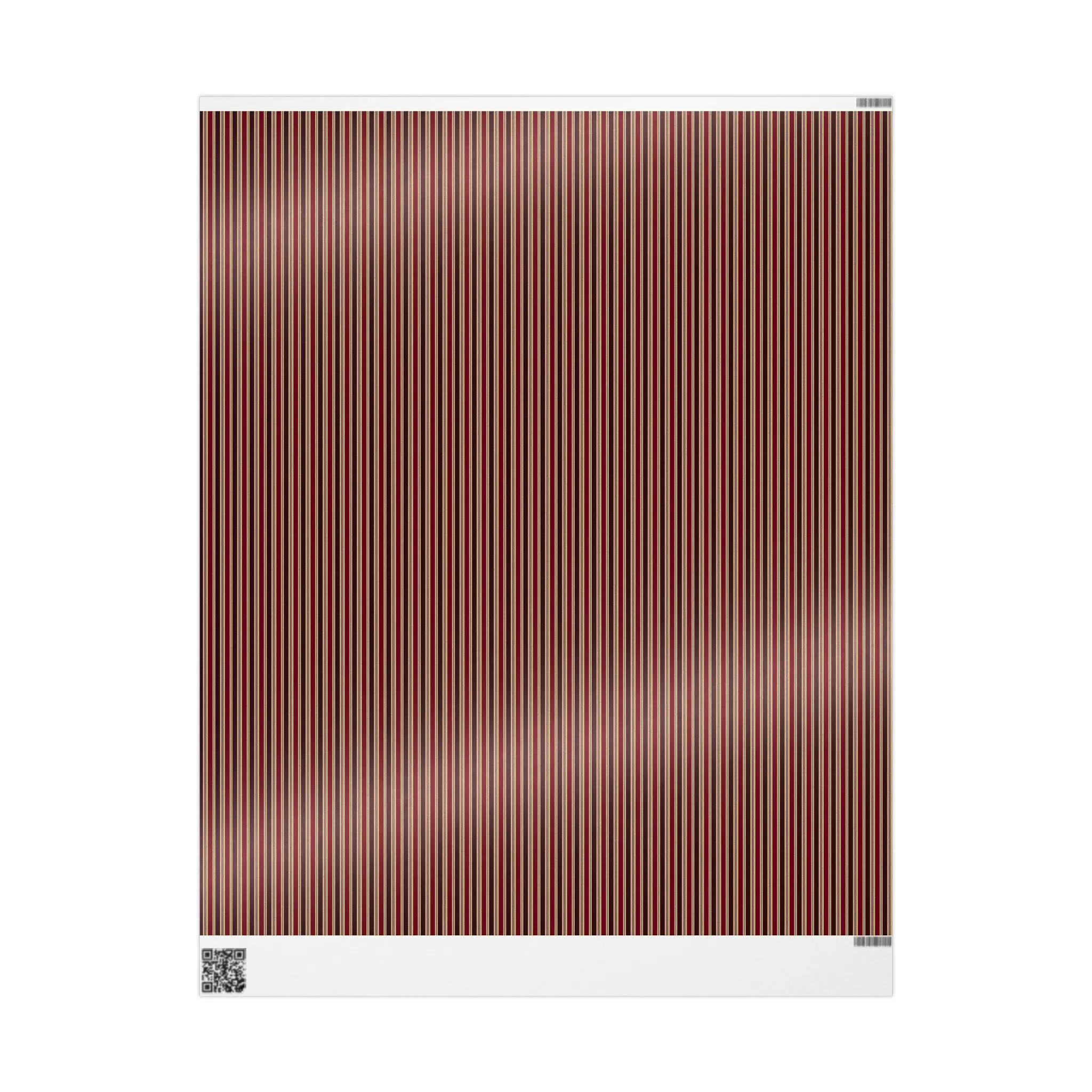 Burgundy and Gold Striped Wrapping Paper - Glossy/Matte, Multi-Size Office Stationery for Wrapping Gifts on Christmas, Special Occasions, Wraps Gifts