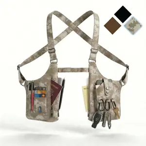 Premium Unisex Leather Underarm Bag with Secure Chest Strap - Anti-Theft Hidden Shoulder Holster. Adjustable X-Strap Vest Pack for Phone, EDC & Travel Essentials. Fits All Body Types.