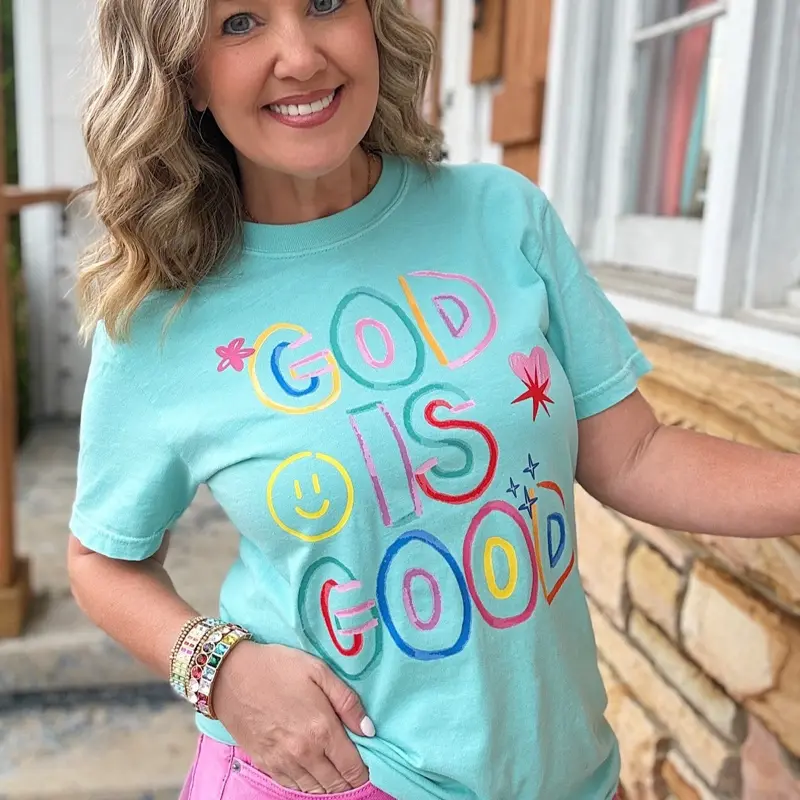 Good is Good Comfort Color Tshirt Summer Top worship god